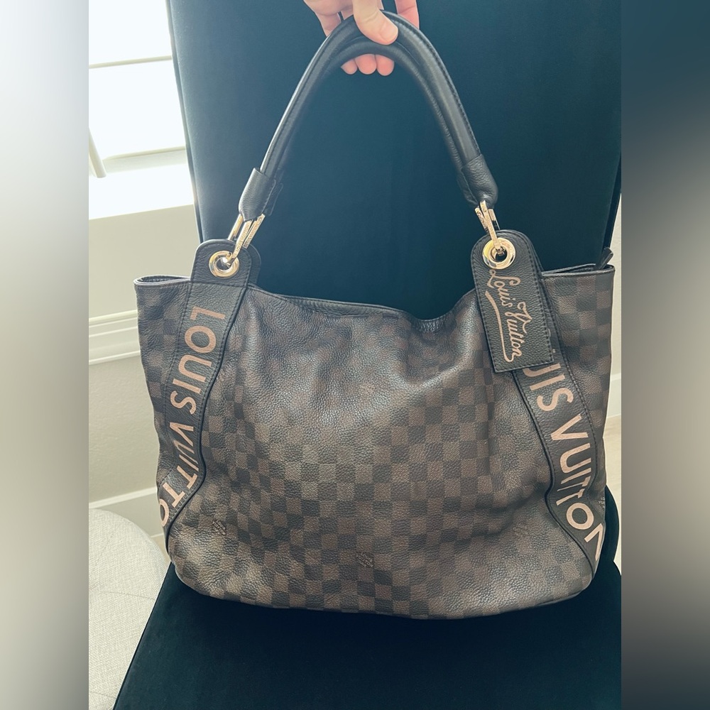 Brown Checkered Bag designer inspired